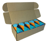 5 Pair Men Matching Fashion Dress Socks Gift Box-Groomsmen Weddings Party Socks