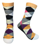 5 Pair Mens Funky Fun Colorful Socks-Hipster Power Socks-Premium Cotton Socks