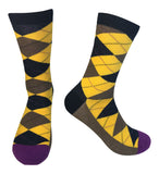 5 Pair Mens Funky Fun Colorful Socks-Hipster Power Socks-Premium Cotton Socks