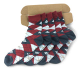 5 Pair Men Matching Fashion Dress Socks Gift Box-Groomsmen Weddings Party Socks