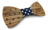 Premium Wooden Creative Handmade Bowtie with Matching Cotton Mens Blend Sock
