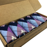 5 Pair Men Matching Fashion Dress Socks Gift Box-Groomsmen Weddings Party Socks