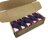 5 Pair Men Matching Fashion Dress Socks Gift Box-Groomsmen Weddings Party Socks