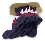 5 Pair Men Matching Fashion Dress Socks Gift Box-Groomsmen Weddings Party Socks