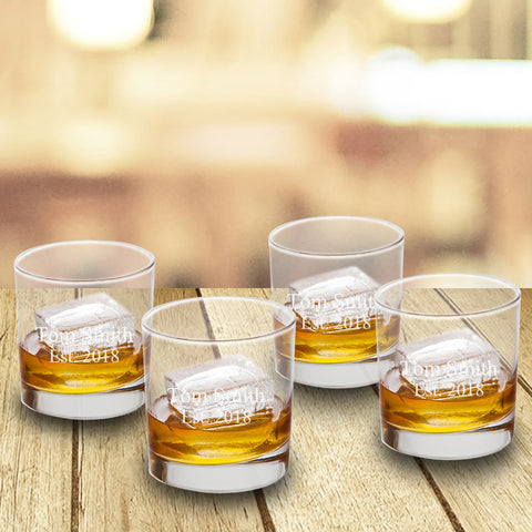 Lowball Whiskey Glasses - Set of 4