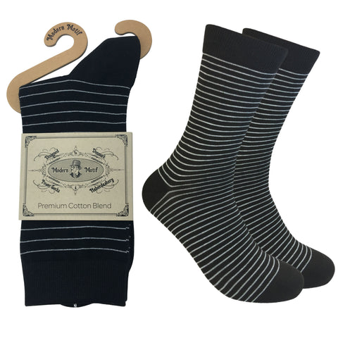 Mens Colorful Cotton Fun Casual Fashion Stripe Socks Collection-Single Pairs