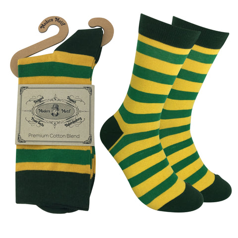 Mens Colorful Cotton Fun Casual Fashion Stripe Socks Collection-Single Pairs