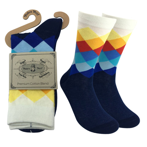 Mens Colorful Novelty Funky Fun Cotton Fashion Socks  Collection- Single Pairs