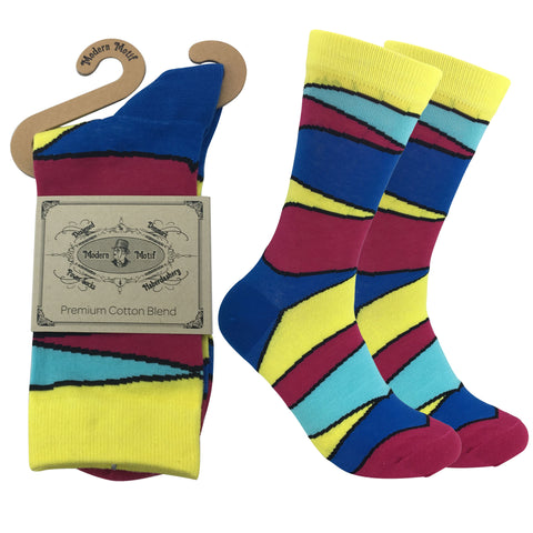 Mens Colorful Novelty Funky Fun Cotton Fashion Socks  Collection- Single Pairs