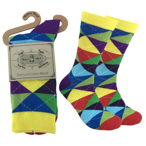 Mens Colorful Novelty Funky Fun Cotton Fashion Socks  Collection- Single Pairs