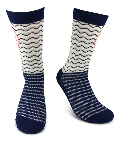 Mens Colorful Cotton Fun Casual Fashion Stripe Socks Collection-Single Pairs