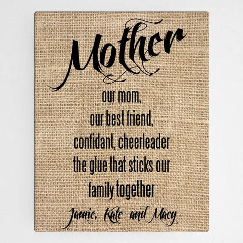 18"x24" Mother Canvas Sign