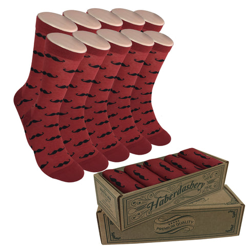 5 Pair Men Matching Fashion Dress Socks Gift Box-Groomsmen Weddings Party Socks