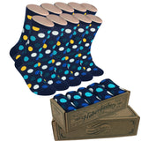5 Pair Men Matching Fashion Dress Socks Gift Box-Groomsmen Weddings Party Socks