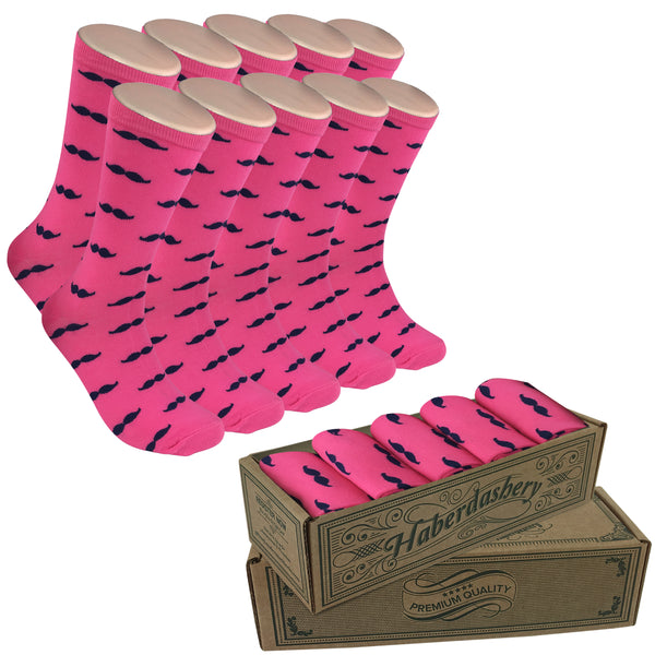 5 Pair Men Matching Fashion Dress Socks Gift Box-Groomsmen Weddings Party Socks