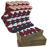 5 Pair Men Matching Fashion Dress Socks Gift Box-Groomsmen Weddings Party Socks