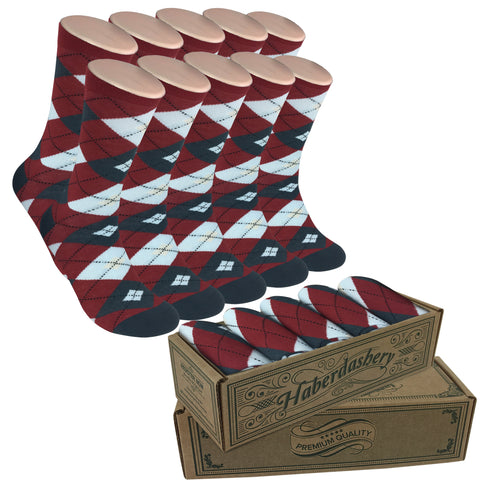 5 Pair Men Matching Fashion Dress Socks Gift Box-Groomsmen Weddings Party Socks