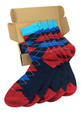 5 Pair Men Matching Fashion Dress Socks Gift Box-Groomsmen Weddings Party Socks