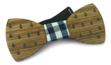 Premium Wooden Creative Handmade Bowtie with Matching Cotton Mens Blend Sock