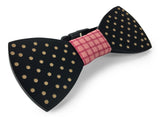 Premium Wooden Creative Handmade Bowtie with Matching Cotton Mens Blend Sock