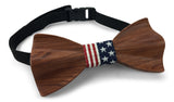 Premium Wooden Creative Handmade Bowtie with Matching Cotton Mens Blend Sock