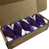 5 Pair Men's Matching Fashionable Dress Socks Gift Box - Groomsmen Weddings Party Socks