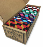 Men Novelty Fashion Dress Socks-5 Pair Fancy Power Sock-Fun Colorful Theme Socks