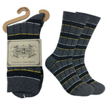 Mens Colorful Cotton Business Fun Casual Fashion Stripe Socks  Collection- Single Pairs