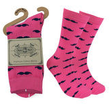 Mens Colorful Novelty Funky Fun Cotton Mustache Socks  Collection- Single Pairs