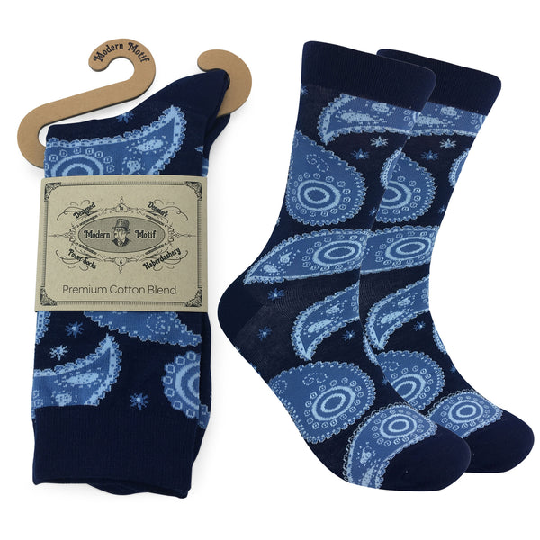 Mens Colorful Novelty Funky Fun Cotton Paisley Design Socks - Single Pairs