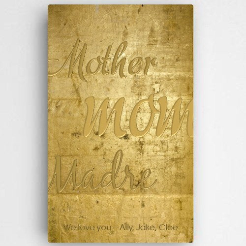 14"x24"Mothers Gold Canvas Sign