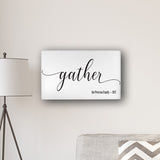 Personalized Gather Modern Farmhouse 14" x 24" Canvas Sign