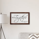 Personalized Better Together Modern Farmhouse 14 x 24 Canvas Sign