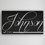 14"x24" Personalized Family Chalkboard Canvas Sign