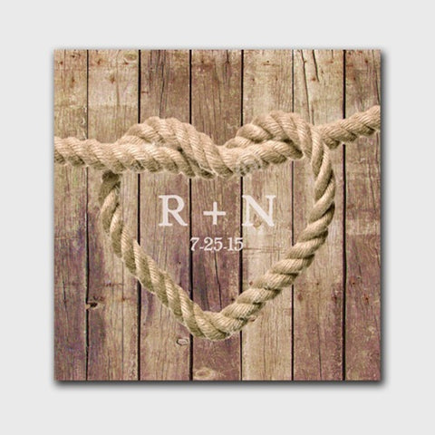 18"x18" Personalized Knot Canvas Sign