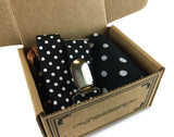 2 Piece Combo Set-Suspenders & Matching Mens Dots Socks Gift Set