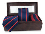 3 Piece Matching Set Necktie,Pocket Square and Power Sock Gift Box Combo