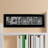 Architectural Elements II Black and White Family Name Prints