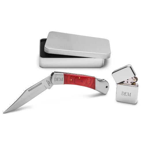 Yukon Lock Back Knife and Lighter Gift Set