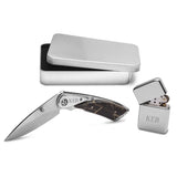 Camo Lock Back Knife/Lighter Gift Set