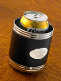 Black Leather Can Holder