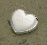 Light-Hearted Love Silver Plated Heart Paper Weight