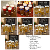 Personalized Pint Glasses - Set of 4