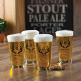 Personalized Pint Glasses - Set of 4
