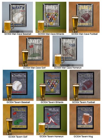 Traditional Sports Man Cave Pub and Tavern Signs