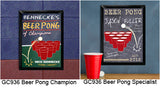 Beer Pong Traditional Sign