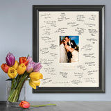 Laser Engraved Wedding Wishes Signature Frame
