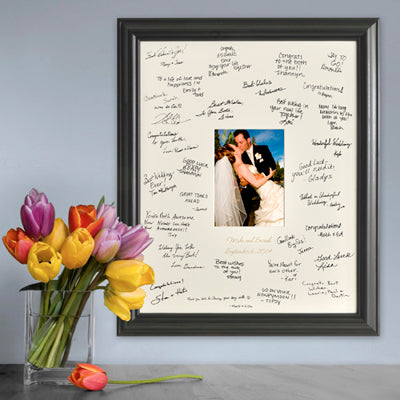 Laser Engraved Wedding Wishes Signature Frame