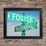 Personalized Color Street Sign Frame