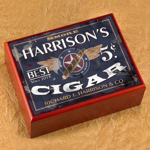 Personalized Humidor - Available in 45 Designs.